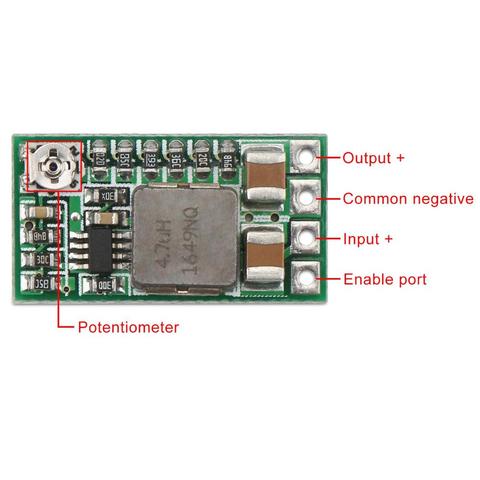 Ultra-Small Size DC-DC Step Down Power Supply Module 3A Buck Converter Adjustable 1.8V 2.5V 3.3V 5V 9V 12V ► Photo 1/2