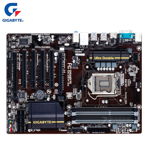Gigabyte GA-Z87P-D3 Motherboard For Intel Z87 DDR3 USB3.0 32GB SATA III LGA 1150 Z87P D3 Desktop Mainboard Systemboard Used ► Photo 1/1