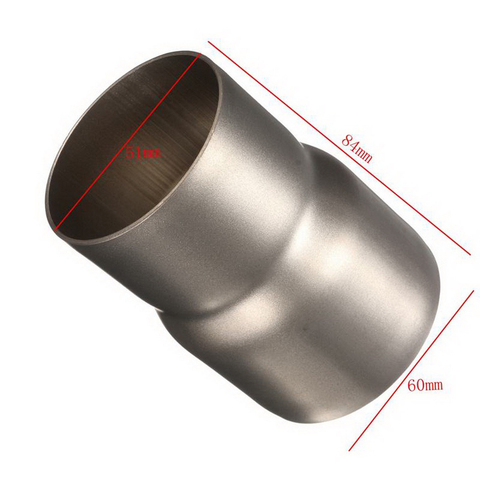 Heavy Duty Stainless Steel Exhaust Tube Adapter Reducer 60 to 51mm ► Photo 1/6