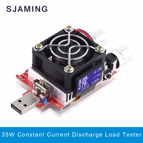 35w usb electronic load adjustable constant current aging resistor battery voltage capacity tester qualcomm qc2.0/3.0 voltmeter ► Photo 1/6