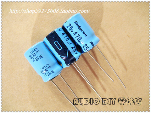 2022 hot sale 10pcs/30pcs Rubycon old sky blue TWSS (CEW) series 470uF/25V electrolytic capacitors free shipping ► Photo 1/2