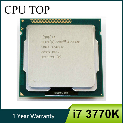 Intel i7 3770K Quad Core LGA 1155 3.5GHz 8MB Cache With HD Graphic 4000 TDP 77W Desktop CPU ► Photo 1/3