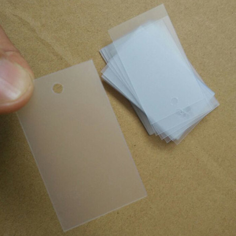 20PCS , 3 * 5 cm Matte frosted Blank jewelry PVC tags with hole small Plastic hang tag 23s thickness ► Photo 1/3
