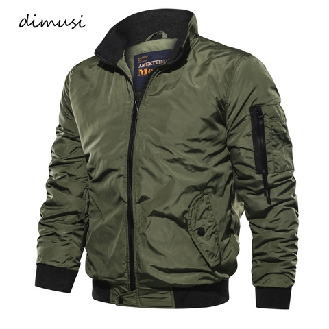 DIMUSI Mens Bomber Jackets Autumn Winter Men Casual Slim Military Coats Fashion Mens Sportswear Windbreaker Jackets Clothing 5XL ► Photo 1/6