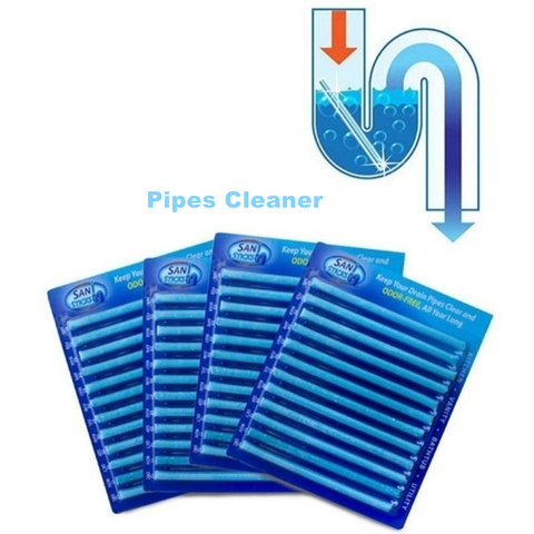 60pcs/lot Magic Cleaning Stick Kitchen Toilet Bathtub Clean Rod Odors Dispelling Pipeline Sewer Hair Drain Cleaner Sani Sticks ► Photo 1/6