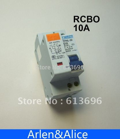 DPNL 1P+N 10A 230V~ 50HZ/60HZ Residual current Circuit breaker with over current and Leakage protection RCBO ► Photo 1/1