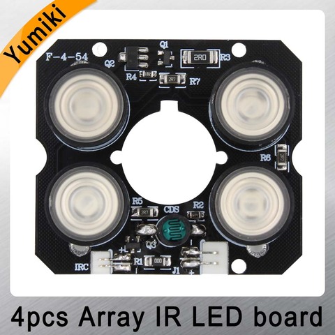 Yumiki 4pcs array IR led Spot Light Infrared 4x IR LED board for CCTV cameras night vision (52mm diameter) ► Photo 1/4