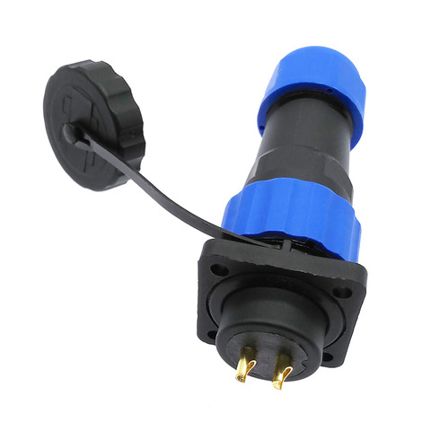 SP20 waterproof connector plug and socket with flange 4 hole IP68 1 pin 2 pin 3/4/5/6/7/9/10/12/14Pin ► Photo 1/6