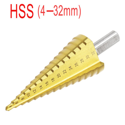 4-32mm The Pagoda Shape HSS Triangle Shank Pagoda Metal Steel Step Drill Bit Hole Cutter Cut Tool A Single Pack ► Photo 1/3