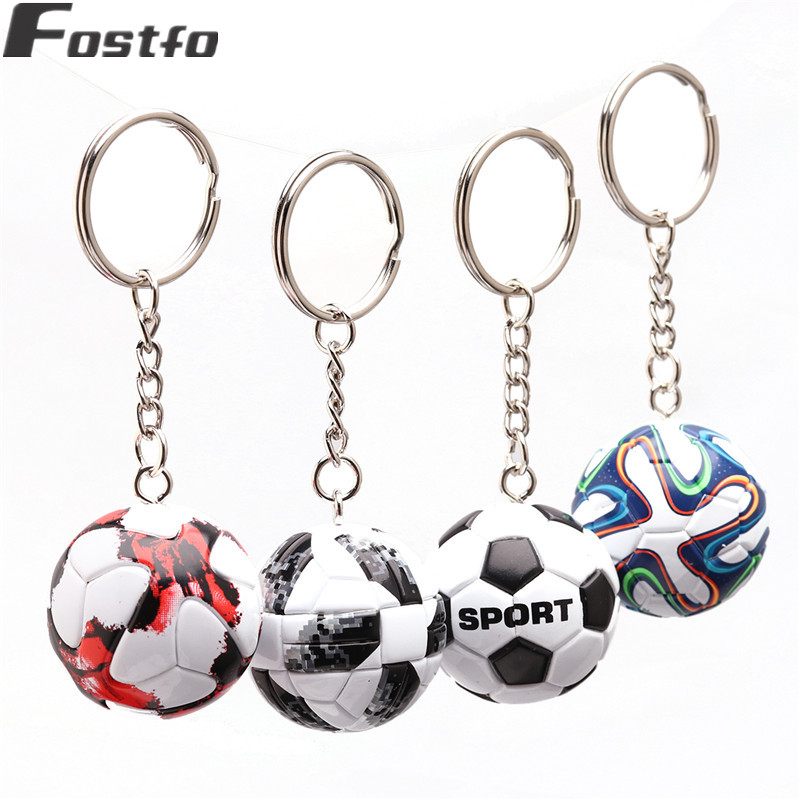Sports metal Keychain Car Key Ring Football Soccor ball Pendant Keyring ToyRDROQ 