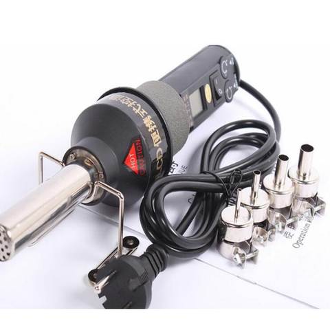 220V LCD Adjustable Electronic Heat Hot Air Gun Desoldering Soldering Station IC SMD BGA Rework 4 Nozzle 8018LCD ► Photo 1/1