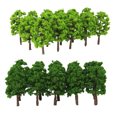 40 Pieces 8cm 1:150 N Scale Plastic Model Trees Railroad Landscape Scenery  model trees to decorate building model, roadway, ► Photo 1/6