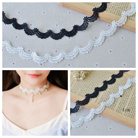 Lace accessories water soluble lace wave lace necklace material ► Photo 1/4