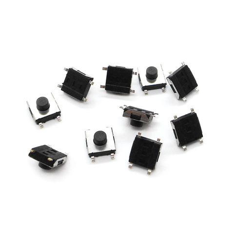 JOYING LIANG Red Black 6*6 Micro Switch Light Touch Button Height 2.5~5MM Switch 6x6x 2.7 3.1 3.4 3.7 4.3 Switches 10pcs/lot ► Photo 1/4