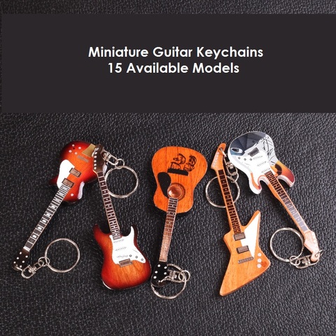 IM Wooden Miniature Guitar Keychain with 15 Different Models Available, Double Necks Guitar ► Photo 1/1