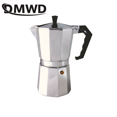 DMWD 1/2/3/6/9/12Cups Stovetop Coffee Maker Italian Moka Aluminum Mocha Espresso Percolator Pot Filter Tea pot Cafetiere Pitcher ► Photo 1/1