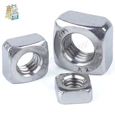 5/10/50Pcs  DIN557 GB39 M3 M4 M5 M6 M8 M10 M12 304 Stainless Steel Square Nut (NOT Cheap Galvanization) ► Photo 1/4