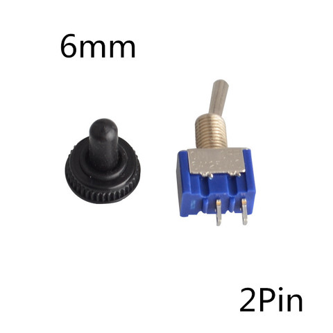 6mm toggle switch with waterproof cover 2Pin ► Photo 1/6