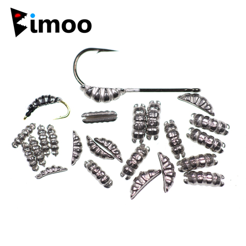 Bimoo 12PCS Tungsten Alloy Raw Color XS S M L Tungsten Shrimp Body Scud Shell Scud Back Fly Tying Fishing ► Photo 1/6