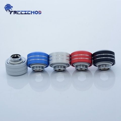 FREEZEMOD computer water cooling 14MM color hard tube fitting 3 sealing ring internal thread fixing G1/4 thread. BYGKN-C14 ► Photo 1/6
