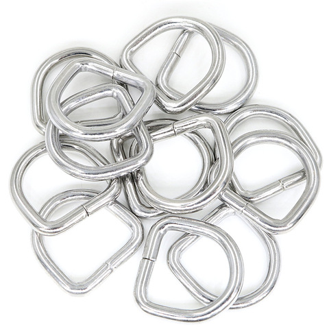 10pcs Rings for Non Welded D ring Silver D-Rings Webbing Strapping Bags Handbag Hardware Accessories ► Photo 1/5