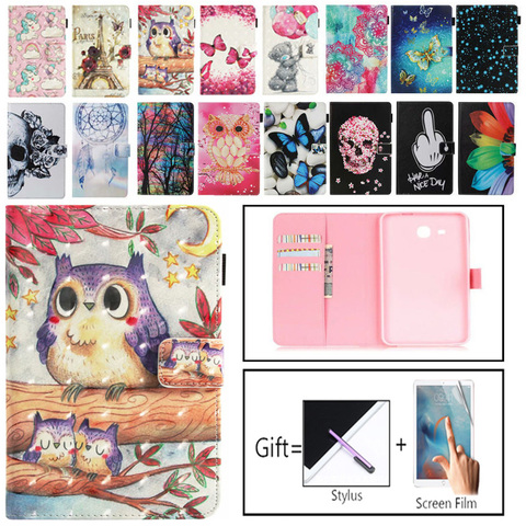 2016 Tab A6 7.0 Case For Samsung Galaxy Tab A 7.0 T280 T285 SM-T280 SM-T285 Case Cover Tablet Fashion Painted Flip Funda Shell ► Photo 1/6