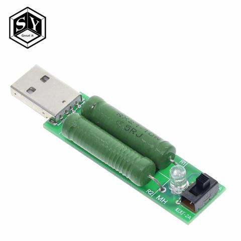 1PCS USB Port Mini Discharge Load Resistor Digital Current Voltage Meter Tester 2A/1A With Switch 1A Green Led / 2A Red Led ► Photo 1/6