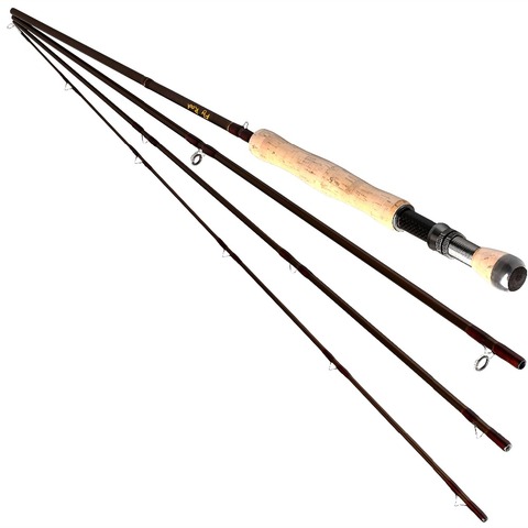 10FT # 5/6 Carbon Fly Fishing Rod Pole 4 Pieces Medium-Fast Action Light Feel 3M Length Trout River Fishing ► Photo 1/5