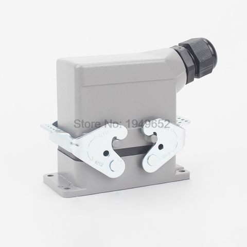 Heavy Duty Connectors HDC-HE-010-1 F/M 10pin 16A Industrial rectangular Aviation connector plug ► Photo 1/6