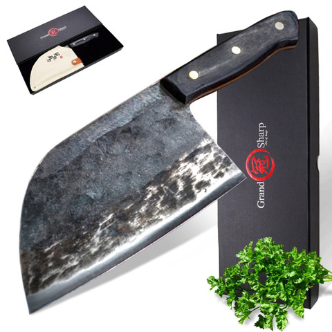 7 Inch Handmade Forged Chef Knife Clad Steel Forged Chinese Cleaver High Carbon Professional Kitchen Chef Knives with Gift Box ► Photo 1/6