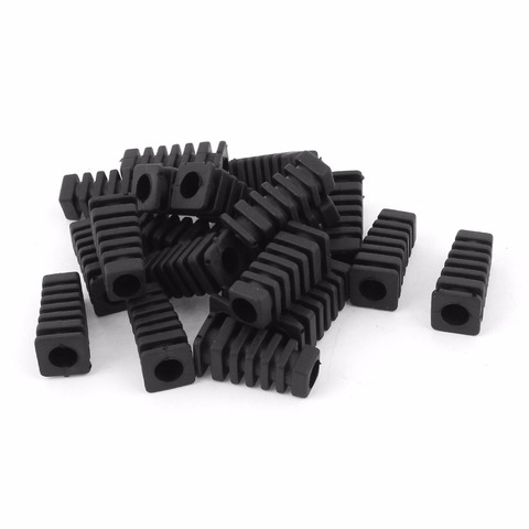 UXCELL 20pcs Mini Rubber Square Strain Relief Cord Boot Protector Cable Sleeve Hose 27x9x6mm For Aviation Plug Power Tool ► Photo 1/1