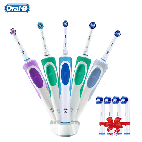 OralB Electric Toothbrush D12 Vitality Rotate Adult Rechargeable Tooth Brush Precise Teeth Clean 4 Gift Replecement Brush Heads ► Photo 1/6