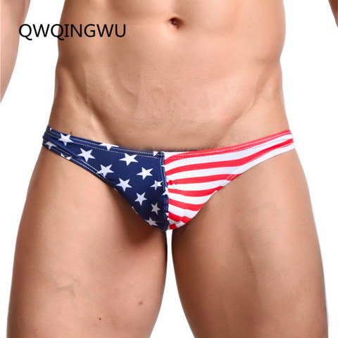 Briefs Men's Underwear Thongs American Flag Sexy Striped Briefs Shorts Bulge Pouch Comfortable Underpants For Men Briefs Thong ► Photo 1/6