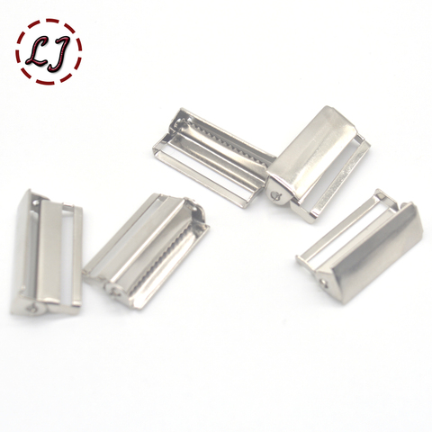 20pcs/lot silver metal Adjustable  Buckles button for cowboy rompers Braces skirt garment sewing accessories DIY scrapbook ► Photo 1/4