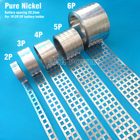 1 meter pure nickel tab 18650 li-ion battery nickel strip, cell spacing 20.2mm, battery Ni belt, EV batteries busbar nickel tape ► Photo 1/6