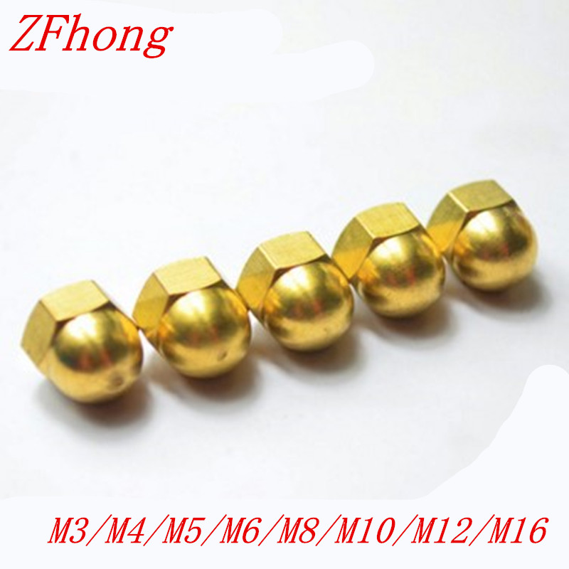 SOLID BRASS DOME NUTS  M3 M4 M5 M6 M8 M10 M12 M16