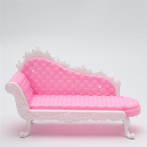 Fashion chaise lounge barbie sofa Princess accessories furnitures Dreamhouse Sofa Chair Furniture Toys Pretend Playhouse ► Photo 1/2