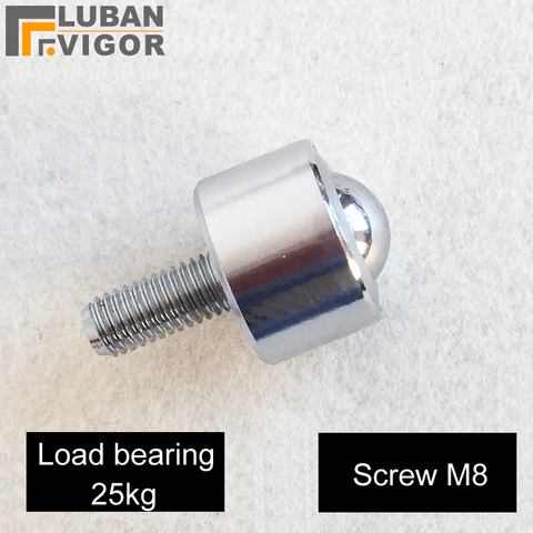 Precision straight 360degree ball /caster/wheel,kSM-12FL Universal ball bearing/M8 screw cylinder,flexible durable,hardware ► Photo 1/4