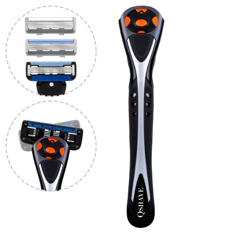 Qshave Black Spider Personalized Man Manual Shaving Razor Handle Can Design Name on Wingball Technology Handle, 1 pc (no blade) ► Photo 1/3