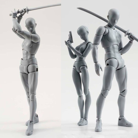 Body-Chan Body Kun Figure Drawing Mannequin for Artists PVC Body Kun and  Body Chan Set Action Figure Model Drawing Figure SHF - AliExpress