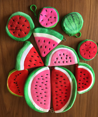 All Shapes - Cartoon Fresh Watermelon Coin Purses , Small Casual Coin Wallet BAG , Lady's Fruits Money Bag Pouch ► Photo 1/6