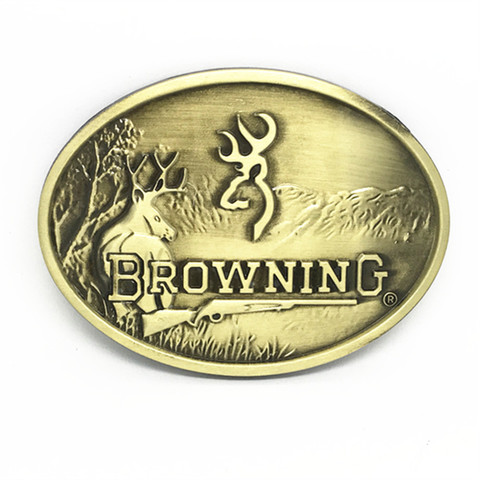 Fashion BROWNING Belt Buckles Oval Western Belt Buckle Metal for Men Apprael Accessories Free Shipping ► Photo 1/4