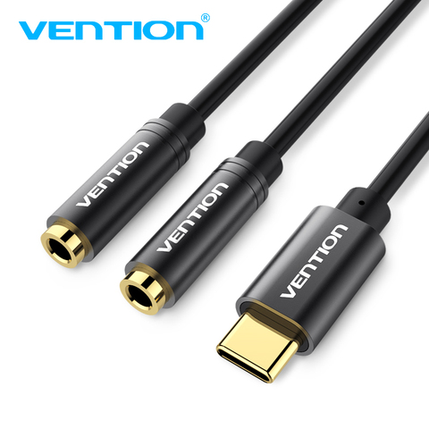 Vention USB Type C Extension Cable Earphone Adapter USB C to 3.5mm Jack Audio Cable for Samsung S8 Huawei Xiaomi USB-C Aux Cable ► Photo 1/6