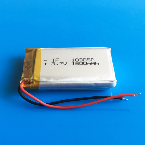 3.7V 1600mAh lipo lithium polymer rechargeable battery cell 10*30*50mm for GPS DVD recorder e-book camera Laptop PAD PSP speaker ► Photo 1/4