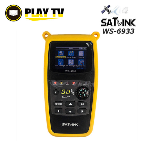 Original Satlink WS-6933 DVB-S2 Satfinder FTA C&KU Band Digital Satellite Finder 2.1 inch LCD Display DVB S2 Sat Meter WS 6933 ► Photo 1/6