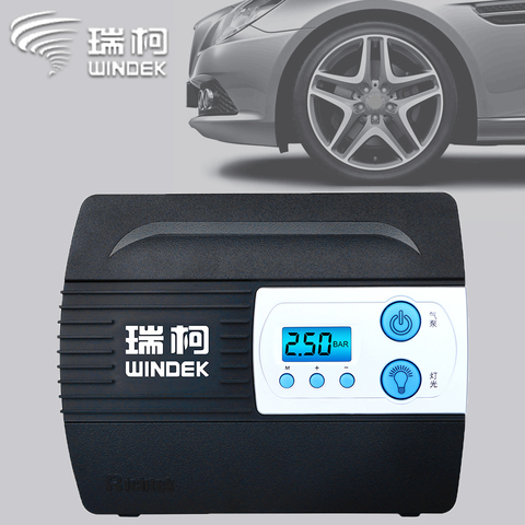 WINDEK Car Compressor for Auto Pump Tire Inflator 12V Air Compressor Portable Digital Tyre Inflators ► Photo 1/6