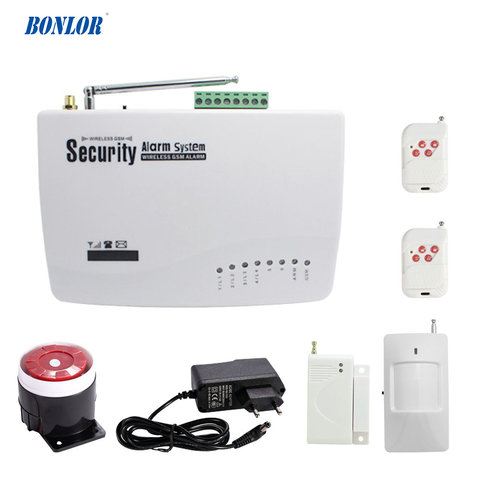 (1 set) Home security 6 wireless zone and 4 wire zone sms gsm Alarm system PIR Motion Sensor Magnetic Door open alarm burglar ► Photo 1/1