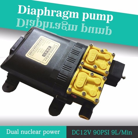 Dc 12v 125psi 9l/min Agricultural Electric Water Pump Dual power pump Micro High Pressure Diaphragm Water Sprayer Car Wash ► Photo 1/6