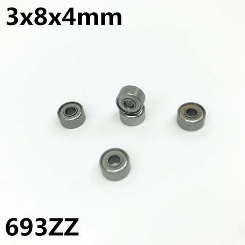 10Pcs 693ZZ L-830ZZ 3x8x4 mm Deep groove ball bearing Miniature bearing High quality 693Z ► Photo 1/1
