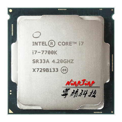 Intel Core i7-7700K i7 7700K 4.2 GHz Quad-Core Eight-Thread CPU Processor 8M 91W LGA 1151 ► Photo 1/1